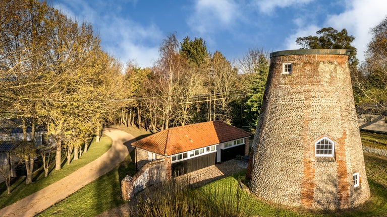 Blakeney Lodge and the old mill, Norfolk